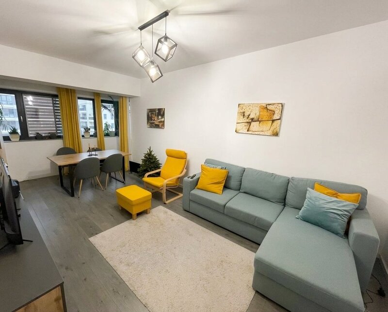 Pipera, apartament 2 camere mobilat lux, cu parcare.
